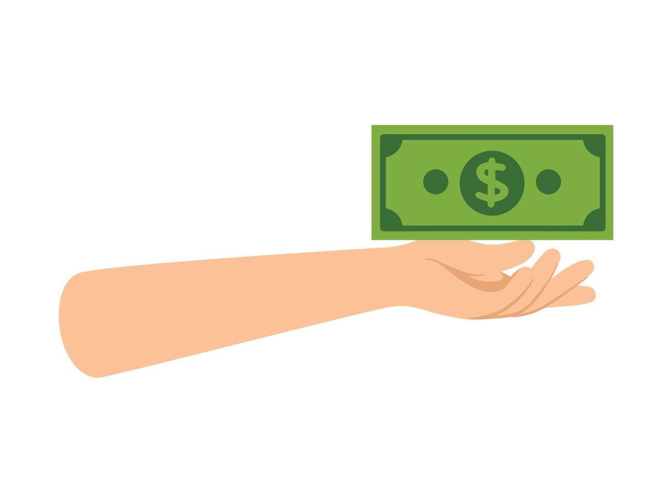 Hand Holding paper Money vector