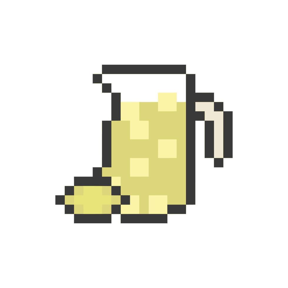 Adorable pixel-style drink vector