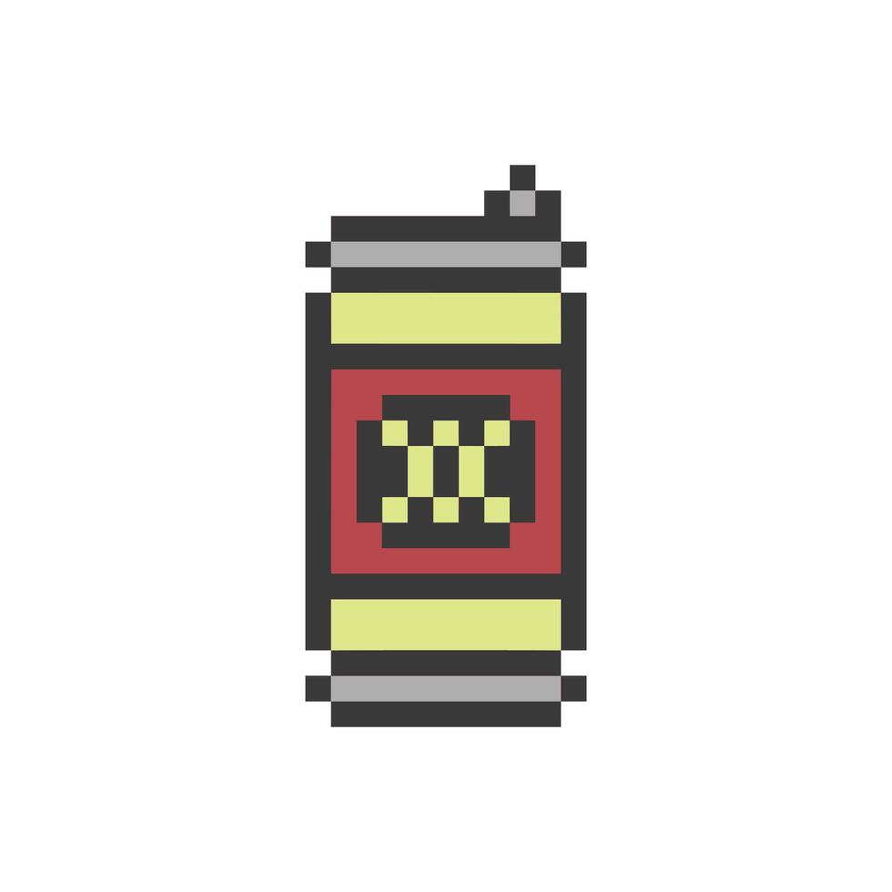 Pixel art bubbly drink design vector