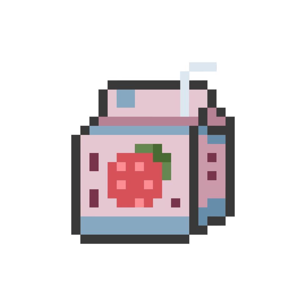 Charming pixel soda pop artwork vector