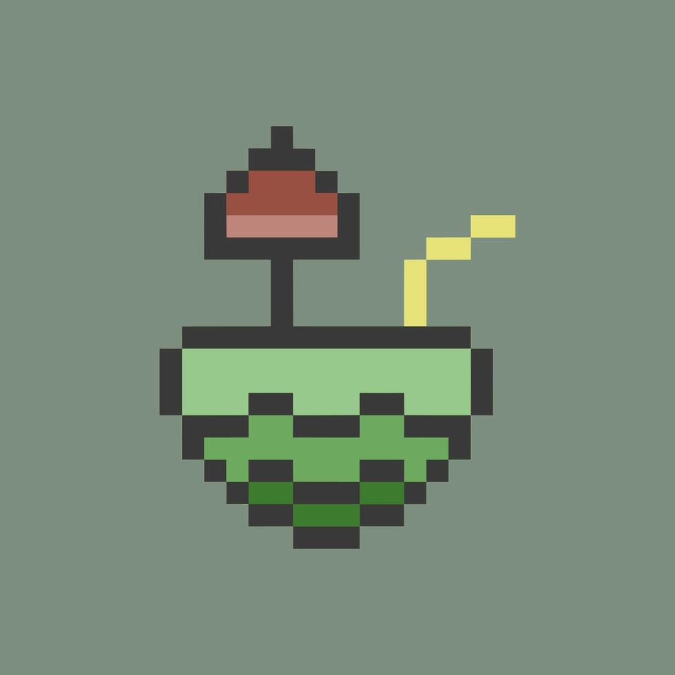 Yummy drink pixel art style vector