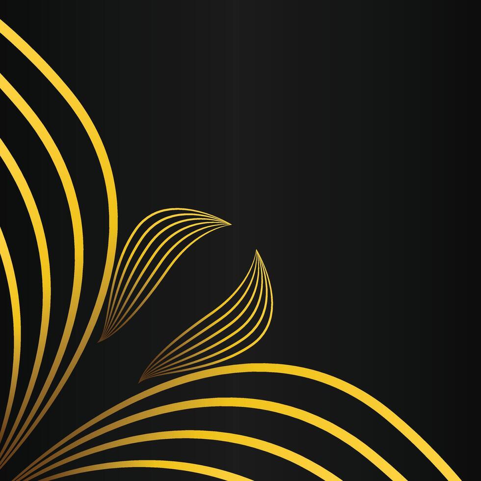 Abstract Floral Gold Pattern vector