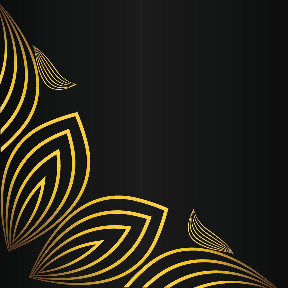 Elegant Gold Vines in Ornamental Style vector