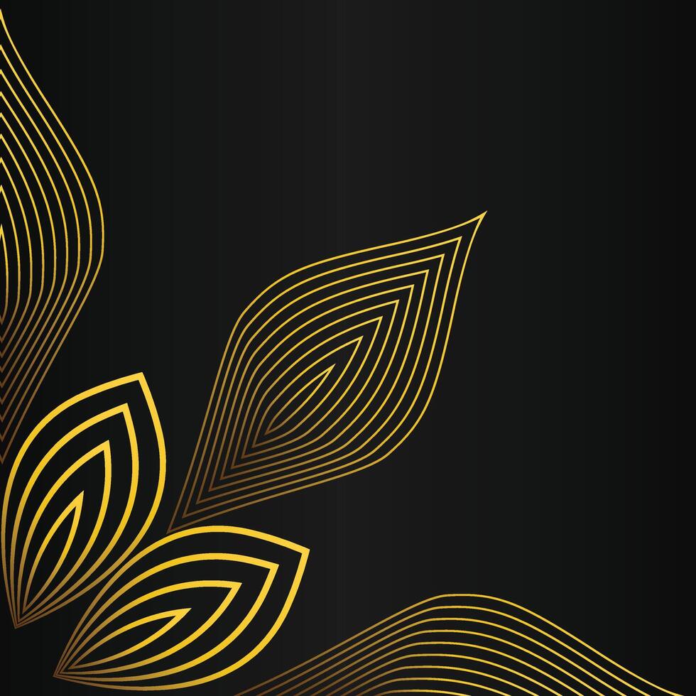 Majestic Gold Vines with Dark Tone vector