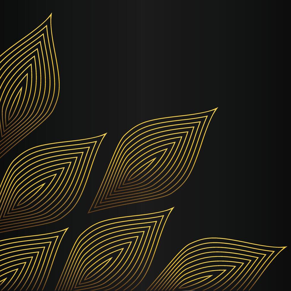 Sophisticated Gold Leaf Design for Decor vector