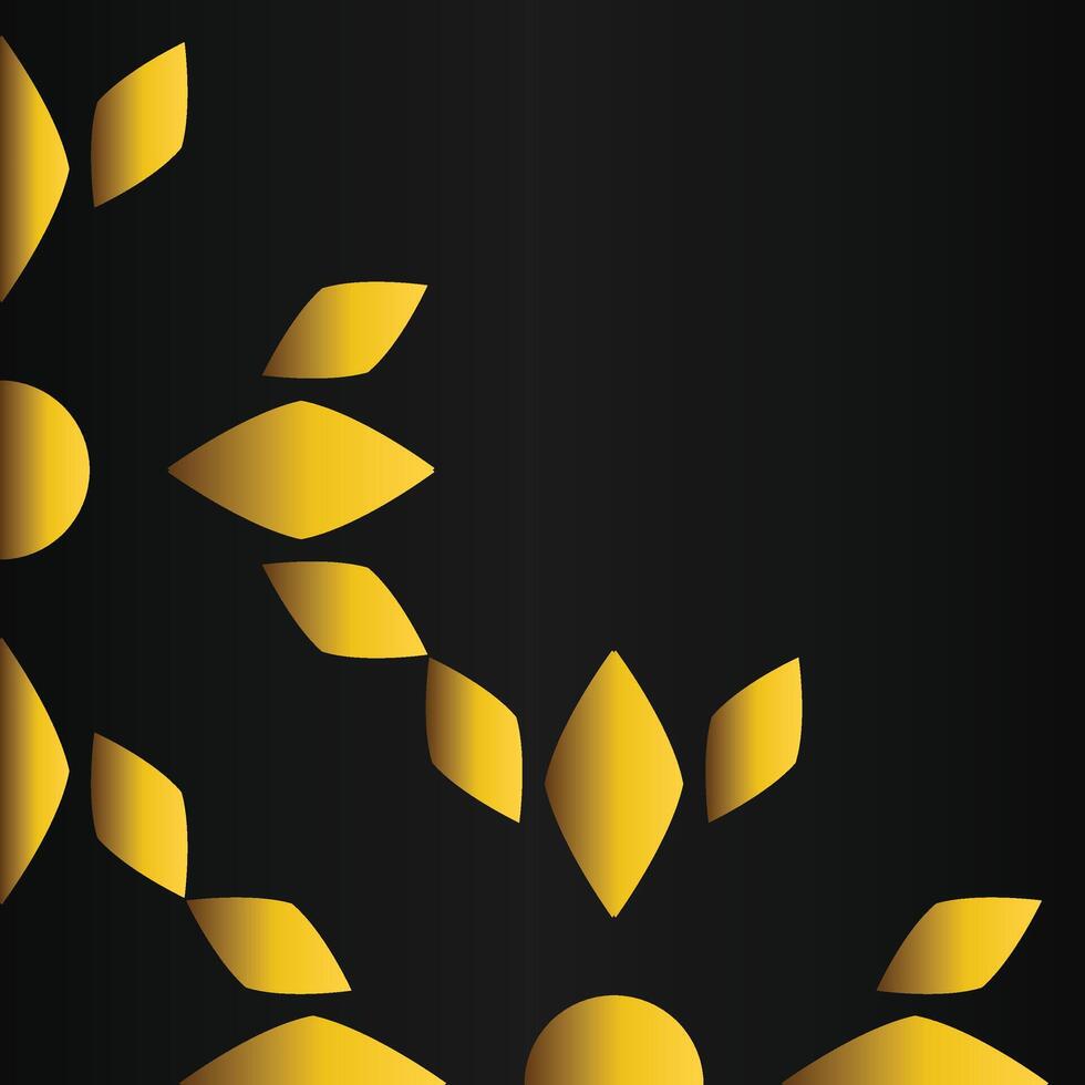 Black Canvas with Elegant Gold vector