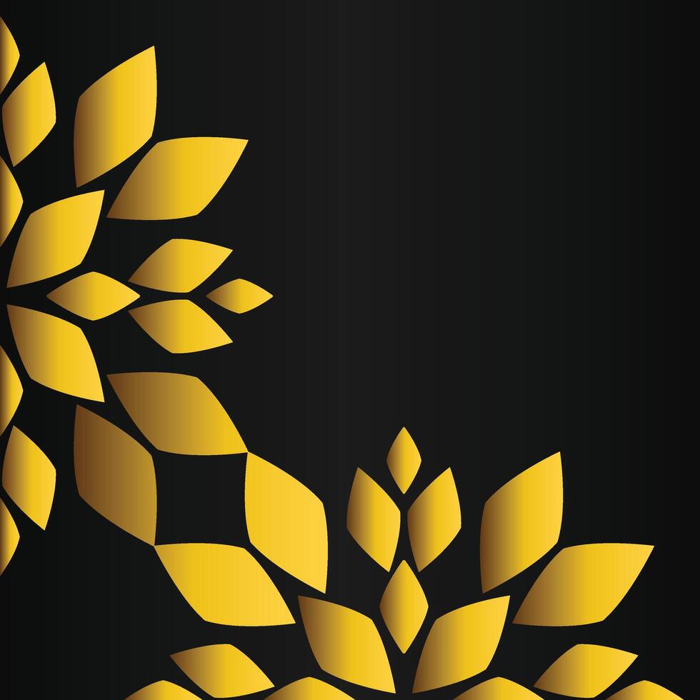 Leaf Design on Black vector