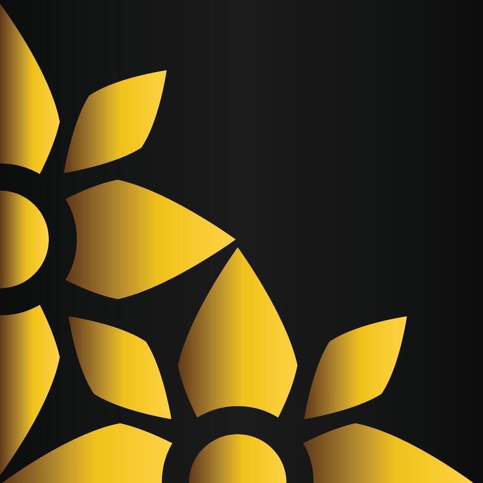 Dramatic Gold Leaves on Black vector