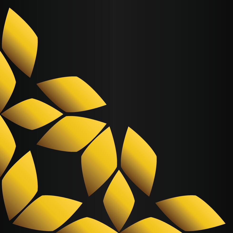 Elegant Leaf Gold Foil Effect vector