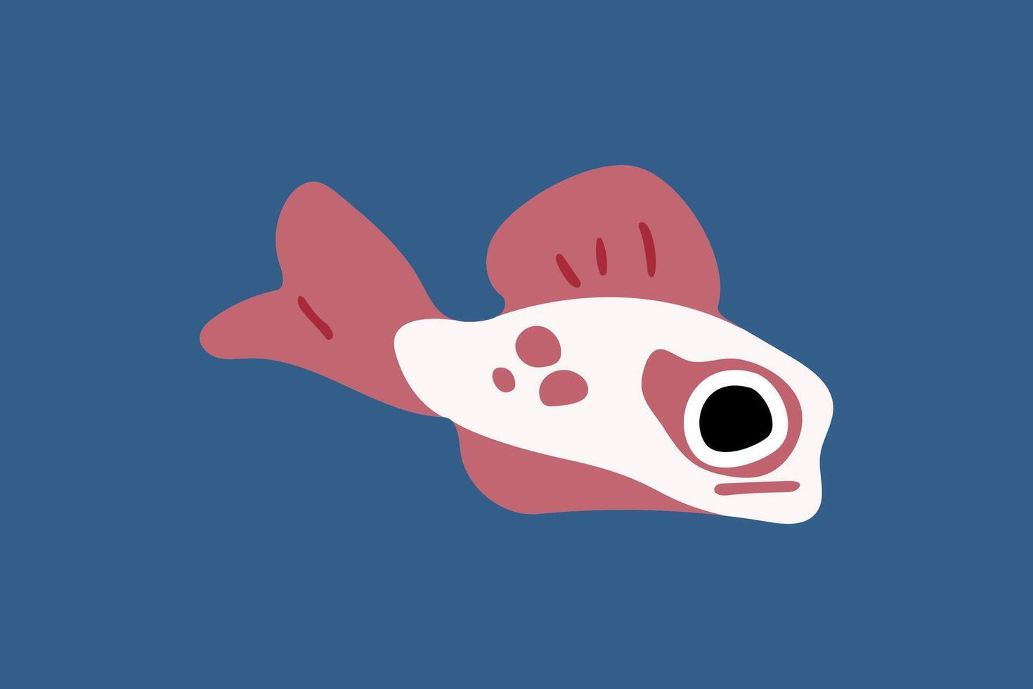 Cartoon Fish with Big Eye vector