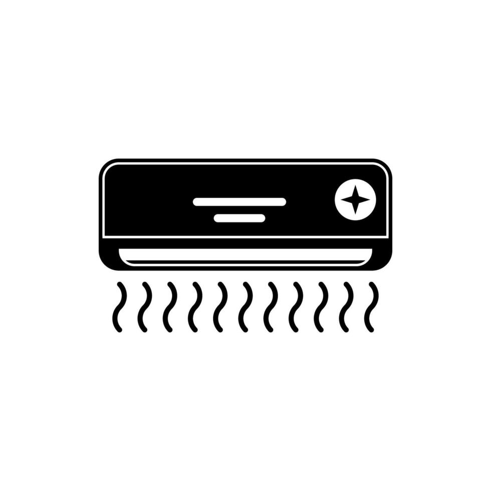 Window AC Unit Silhouette vector