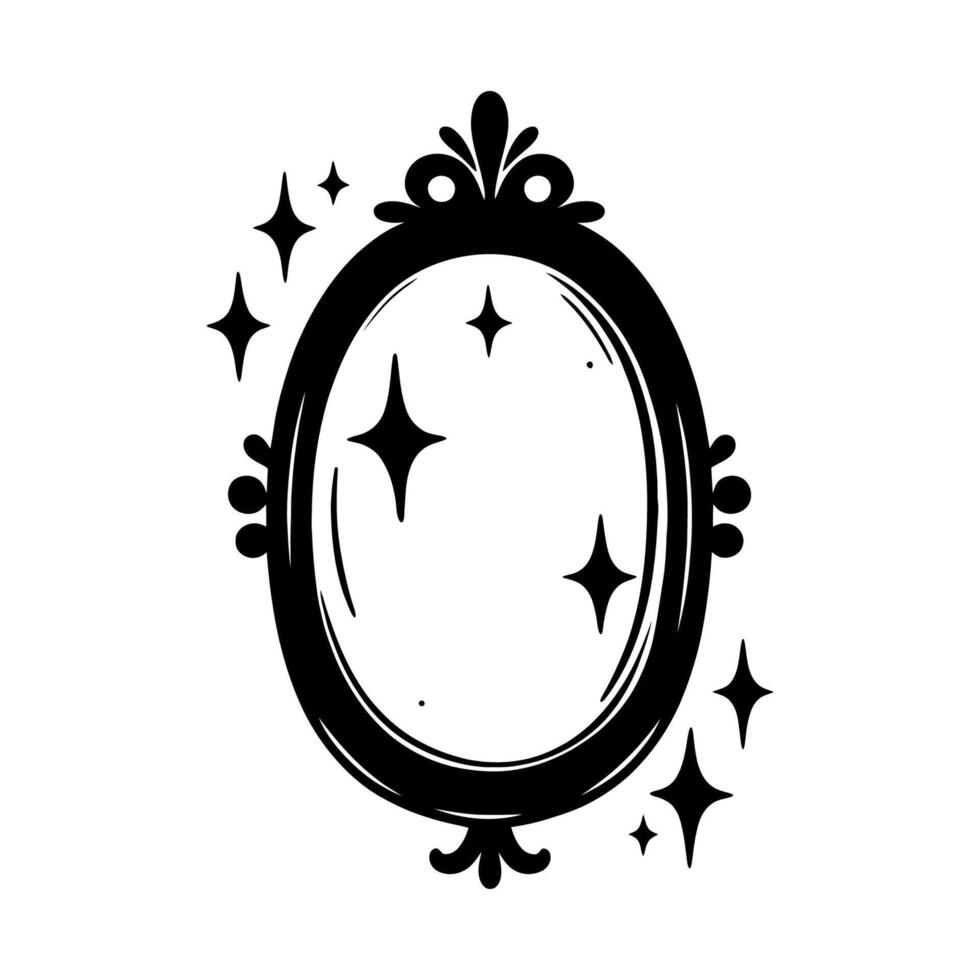 Full Length Mirror Silhouette vector