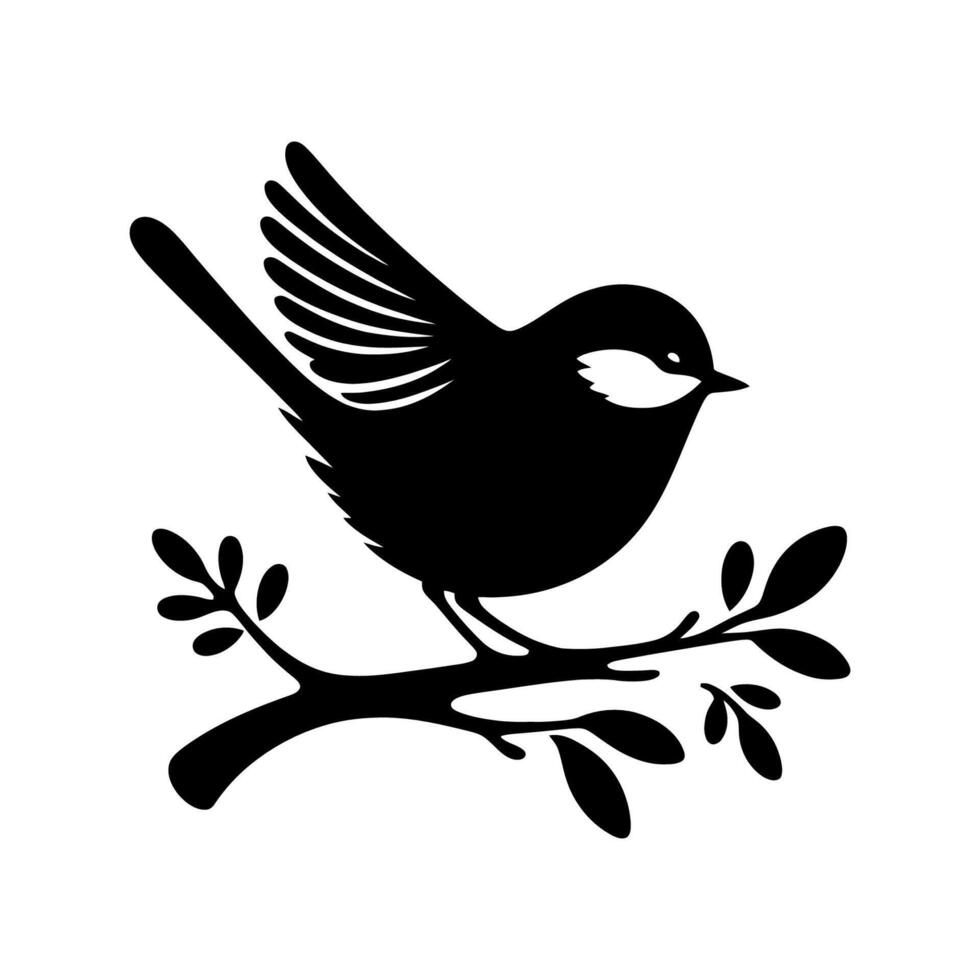 Flying Bird Silhouette Icon vector