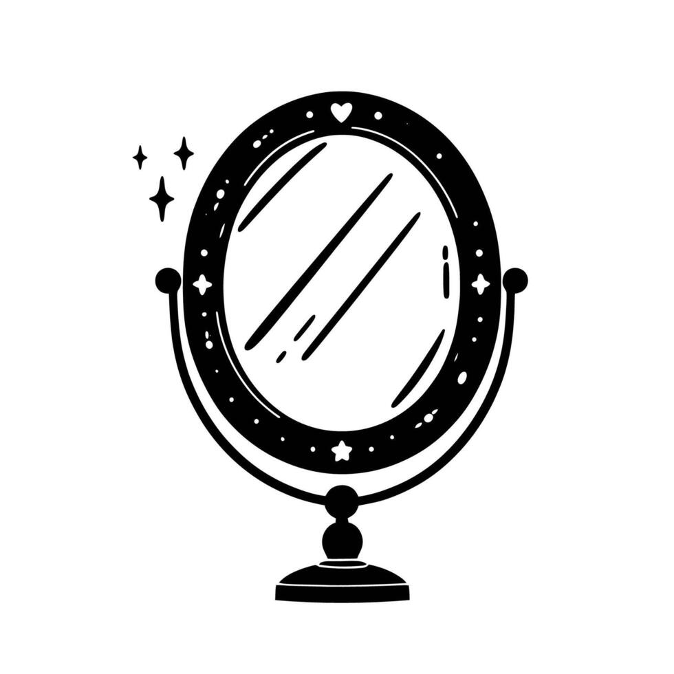 Wall Mirror Silhouette Shape vector