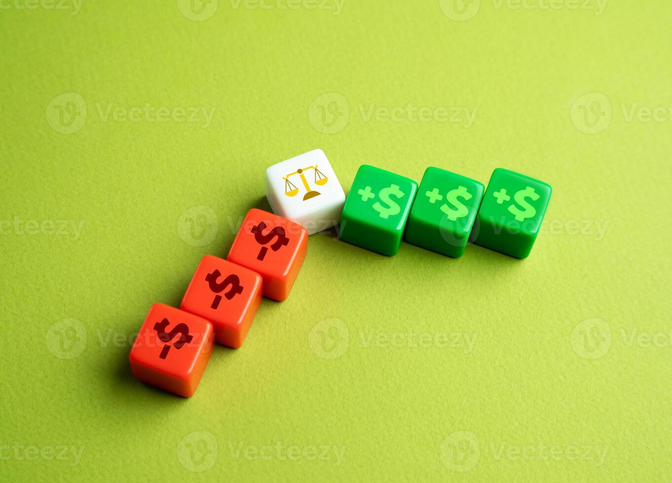 Balance debit with credit. Import and export dynamics and economic equilibrium. Trade balance. photo