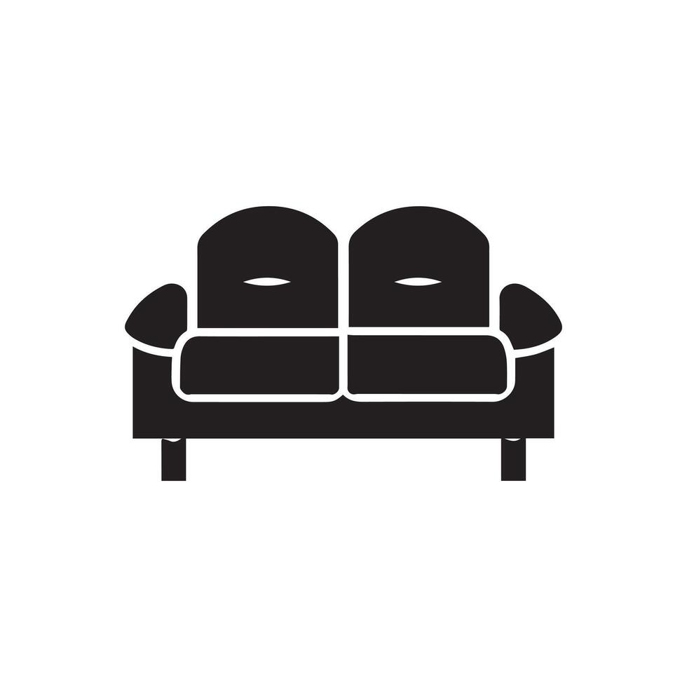 Comfortable Double Sofa Shape for Relaxation Areas vector