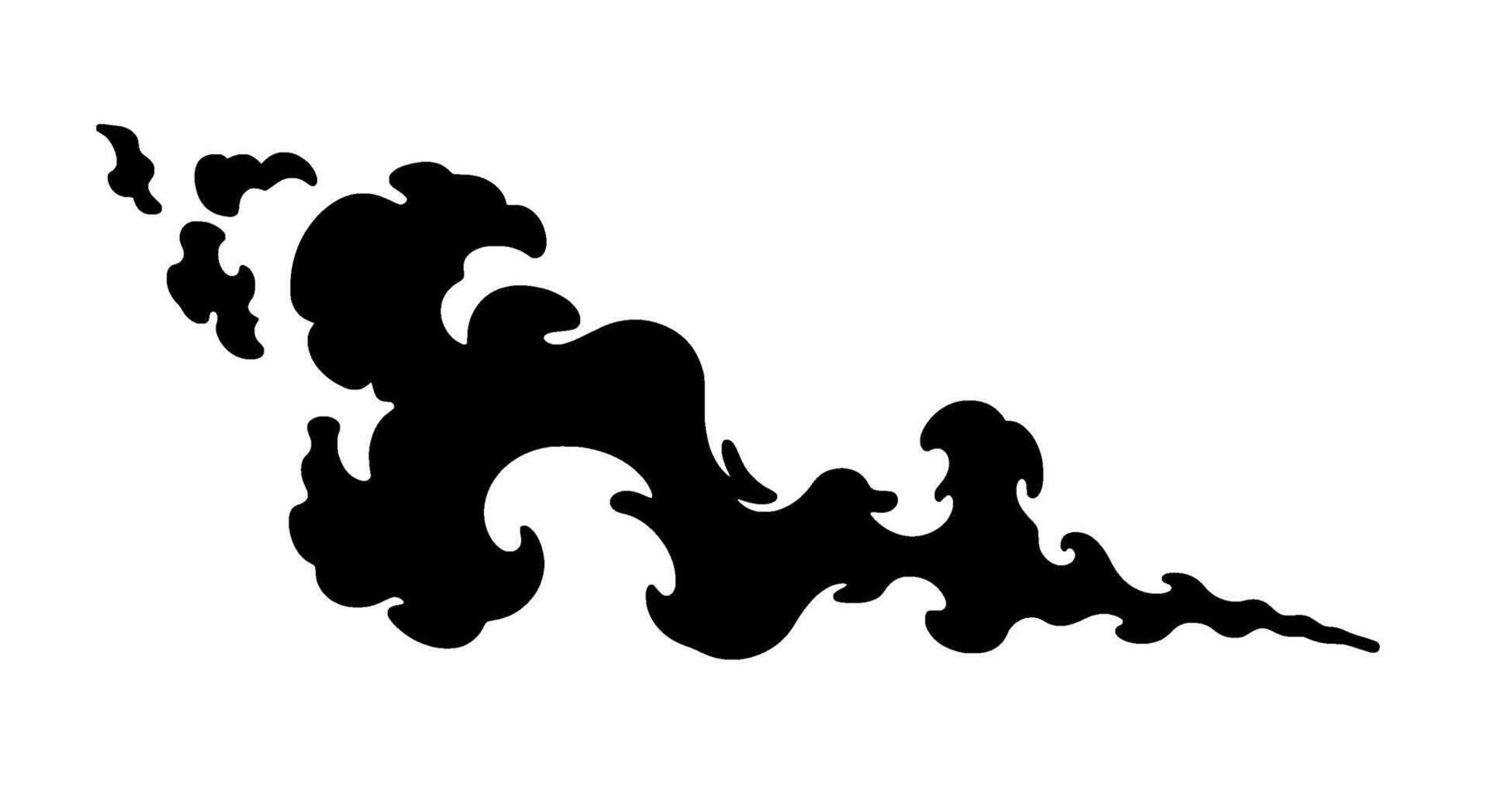 Abstract Black Ink Spray Silhouette vector