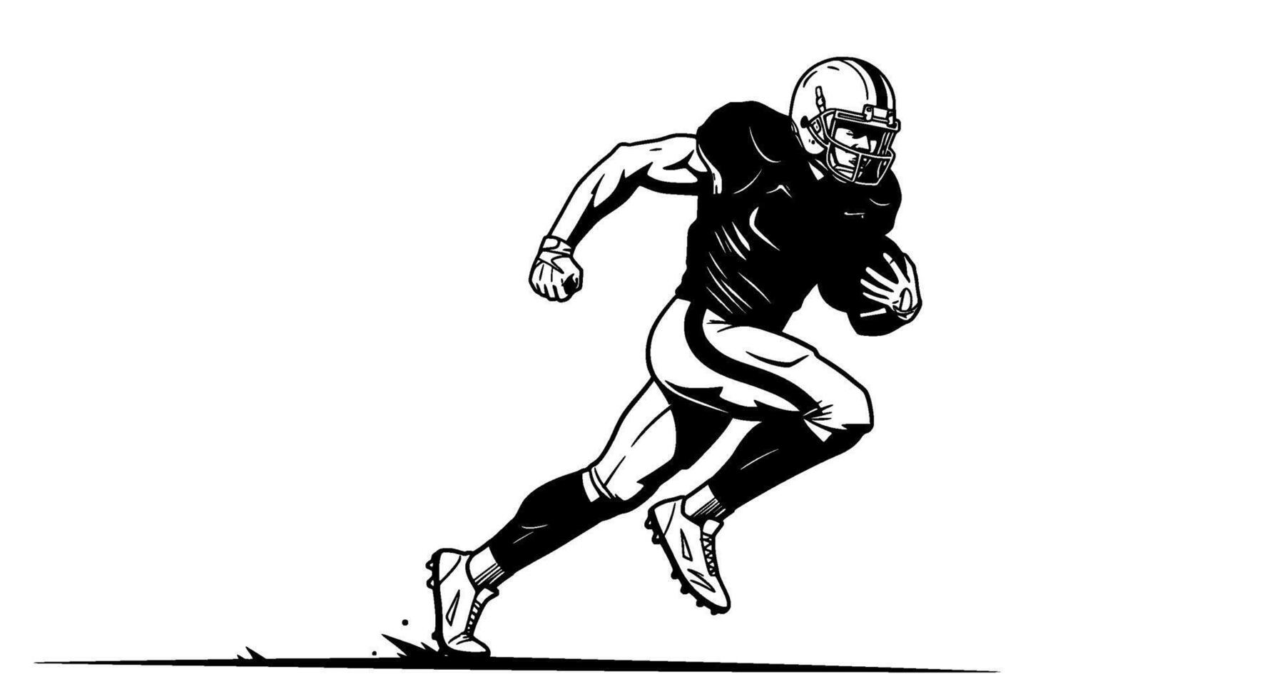 American Football Player in Motion vector