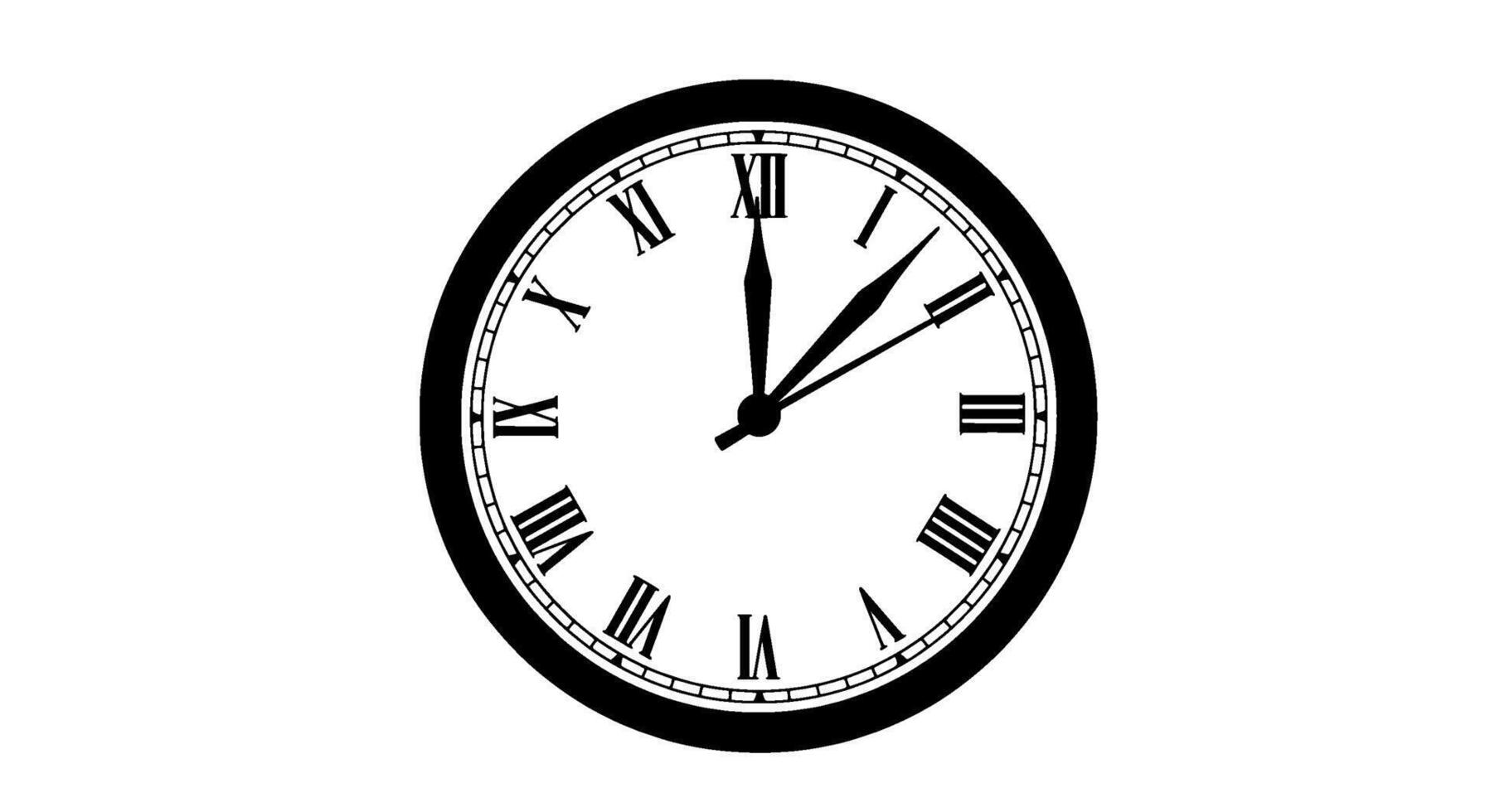 Oval Roman Numeral Clock Face vector