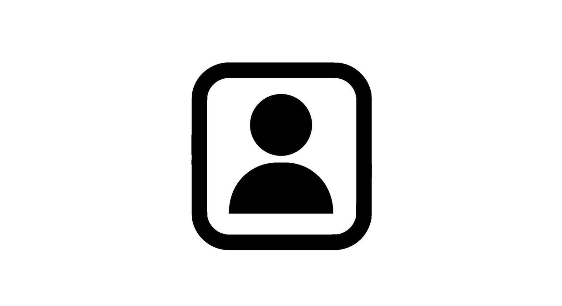 Rounded ID Card Profile Icon vector