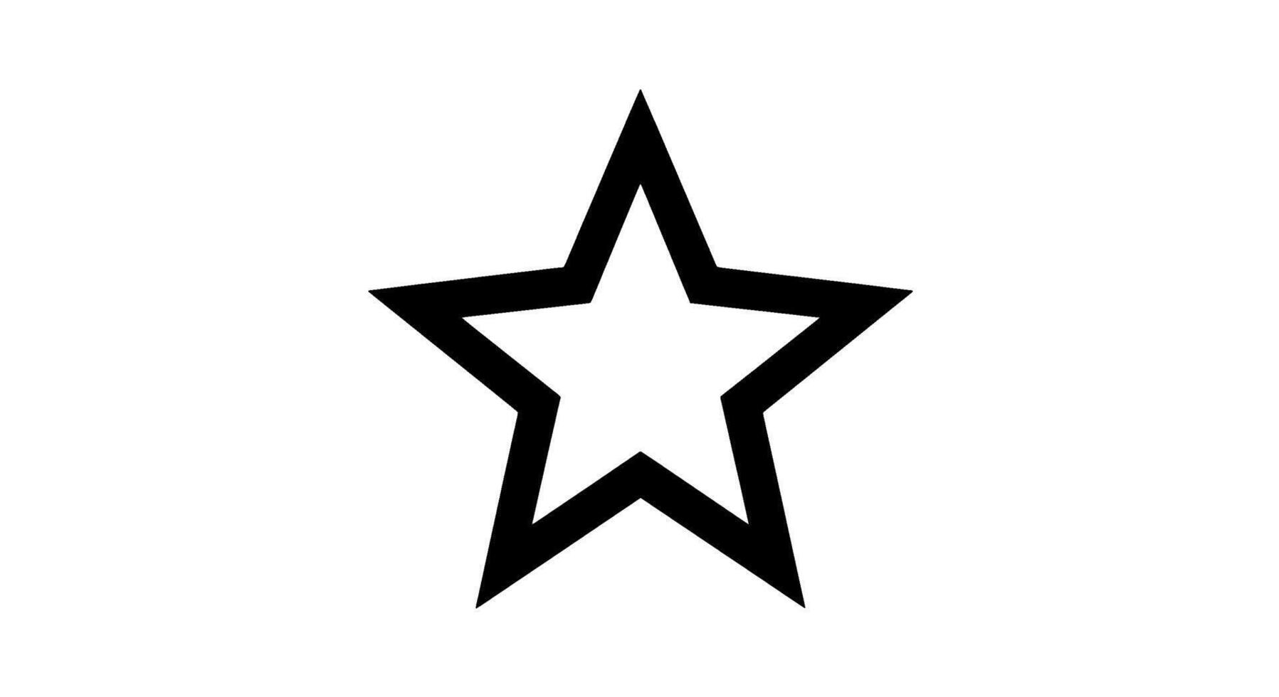 Bold Outline Star Icon Graphic vector