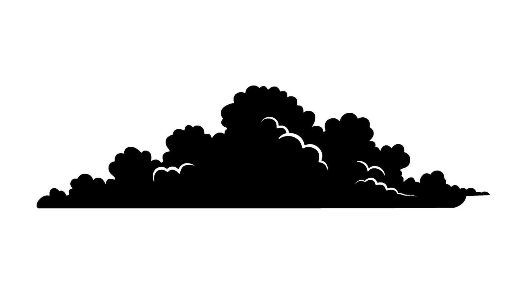 Black Cloud Silhouette Graphic vector