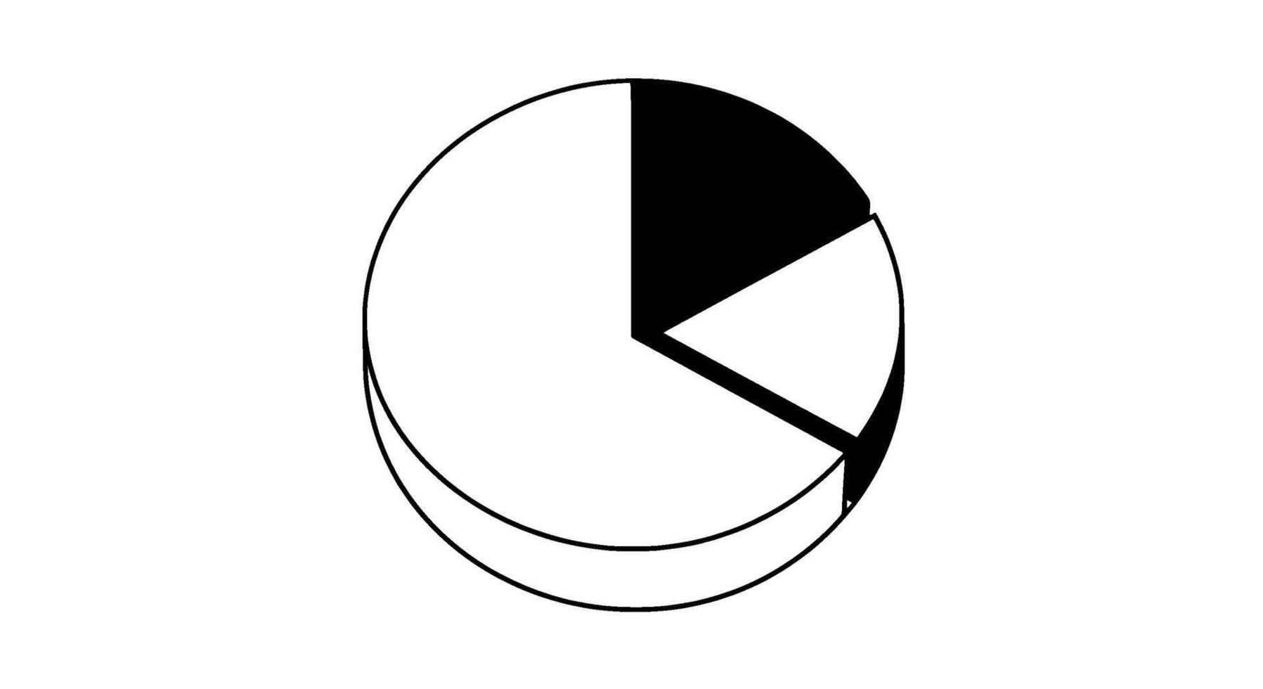 3D Pie Chart Infographic Gray Scale Segments vector