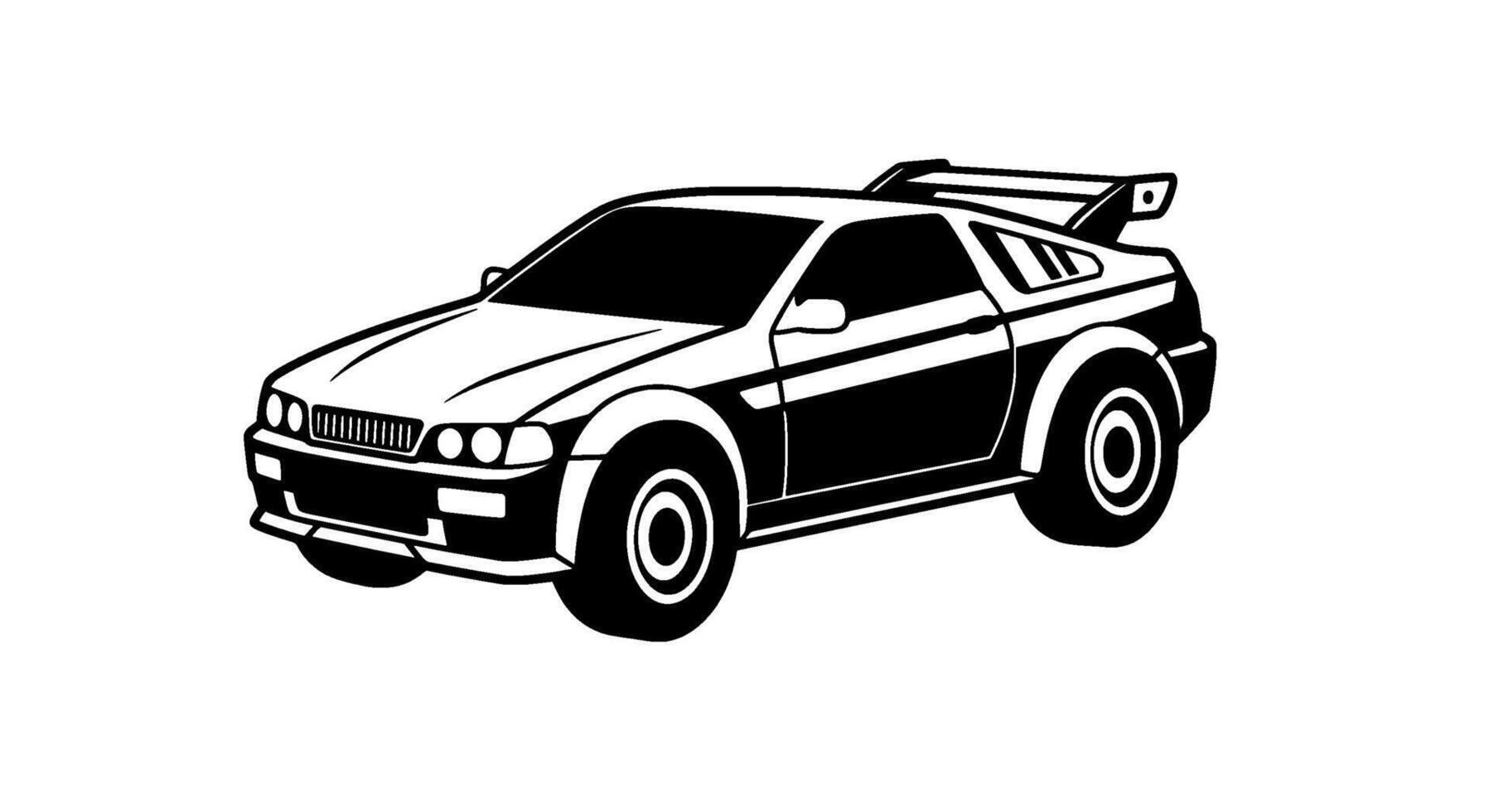 Monochromatic Sport Coupe Icon vector