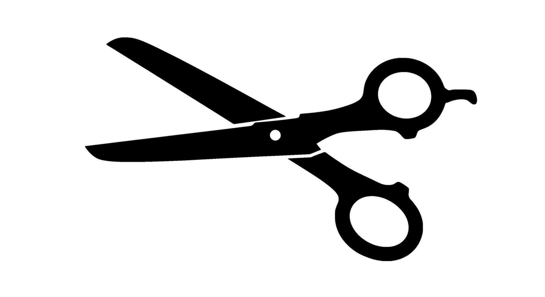 Bold Black Silhouette Scissors Icon vector