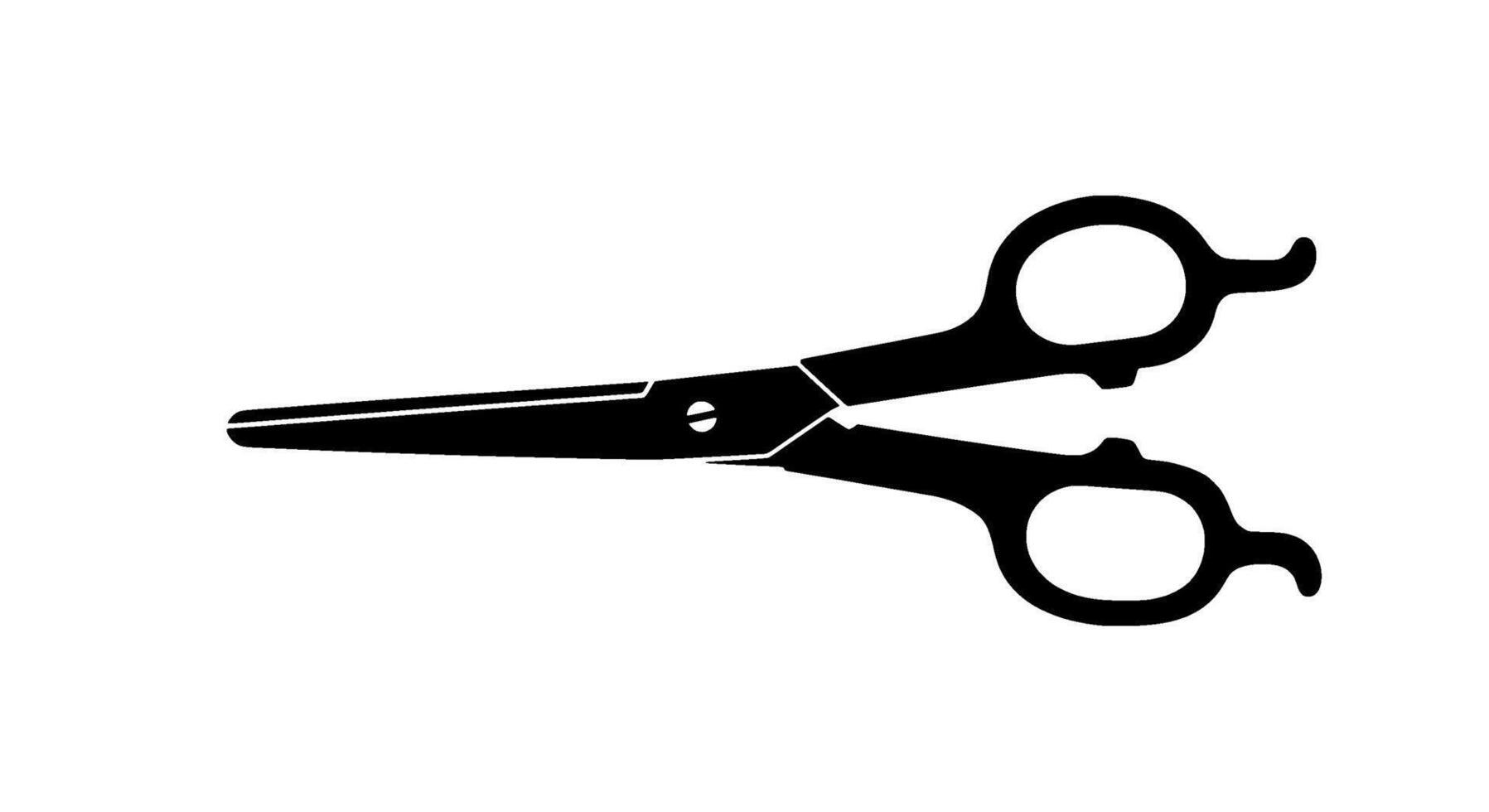 Barber Scissors Icon Black Silhouette vector