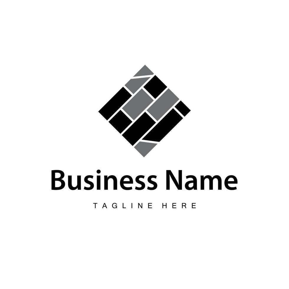simple floor logo concept with home floor decoration minimalist symbol illustration template vector