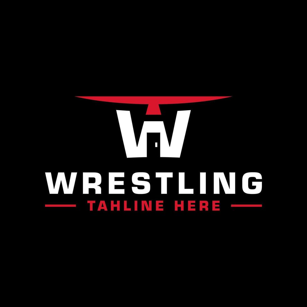 Professional Wrestling Company Logo with Initial TW vector