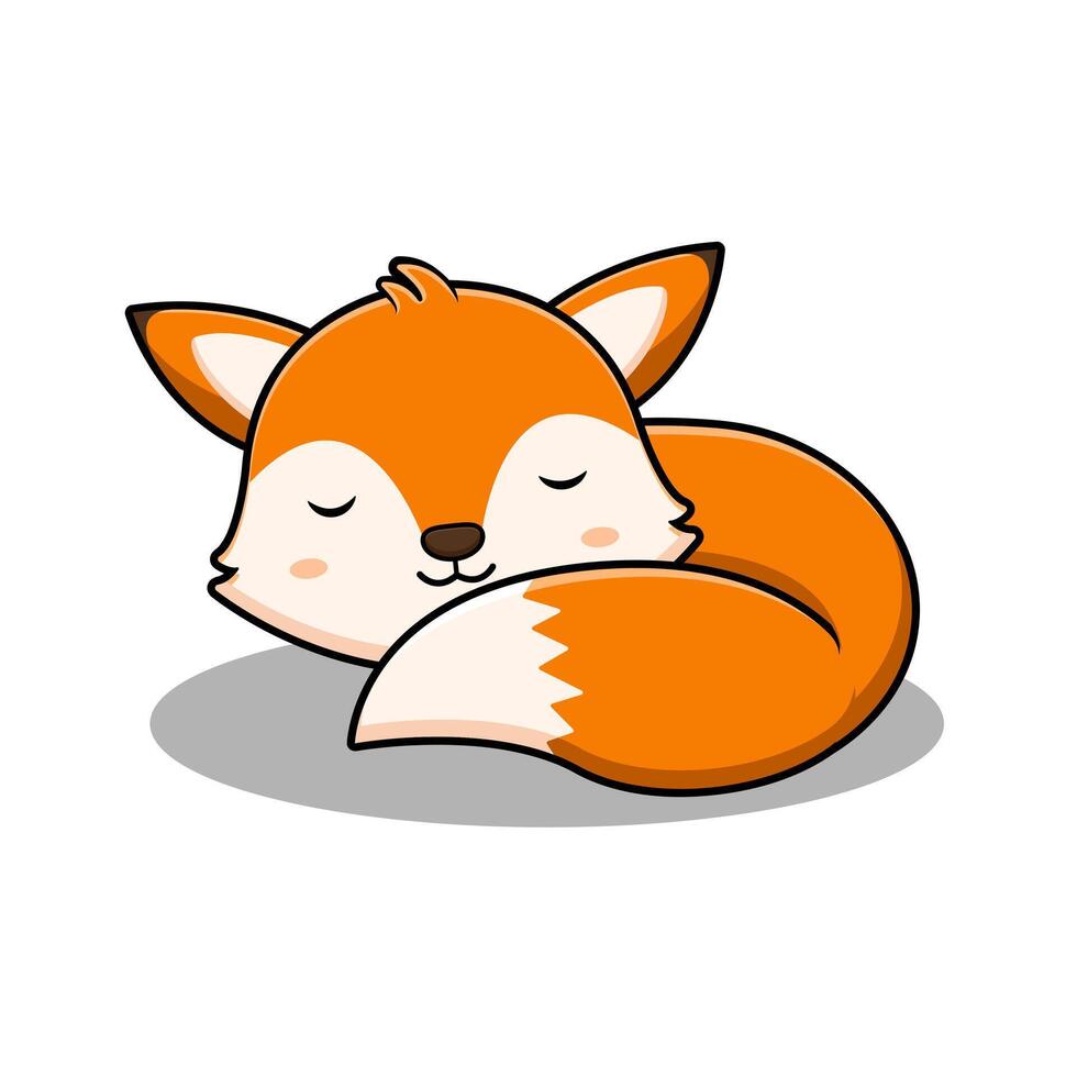 Cute Fox Play Guitar Mascot Character Icon Illustration. Flat Cartoon Style Suitable for Web Landing Page, Banner, Sticker, Card vector