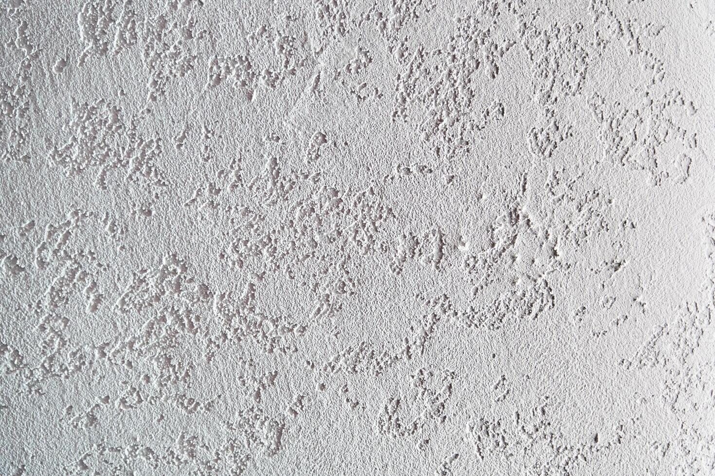 Background with the texture of a white plastered wall. Uneven background with the texture of decorative plaster painted in white concrete wall. Rough wall with space for copying photo
