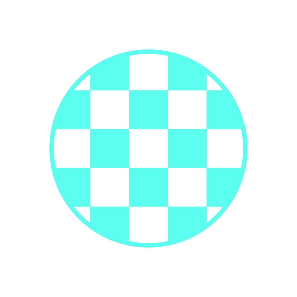 Y2K flat checker pattern. Abstract geometric icon with retro shapes. Bold visual element, modern aesthetic, potential for decoration or trendy streetwear designs. vector