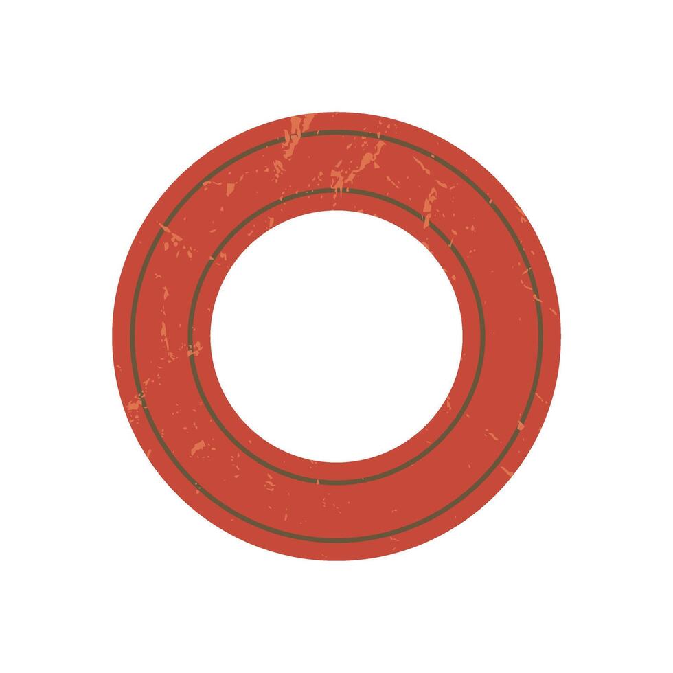Bold circle icon, modern style. Abstract shape with grunge texture. Minimal symbol and element, graphic design inspired by brutalism and Y2K aesthetics, perfect for contemporary projects. vector