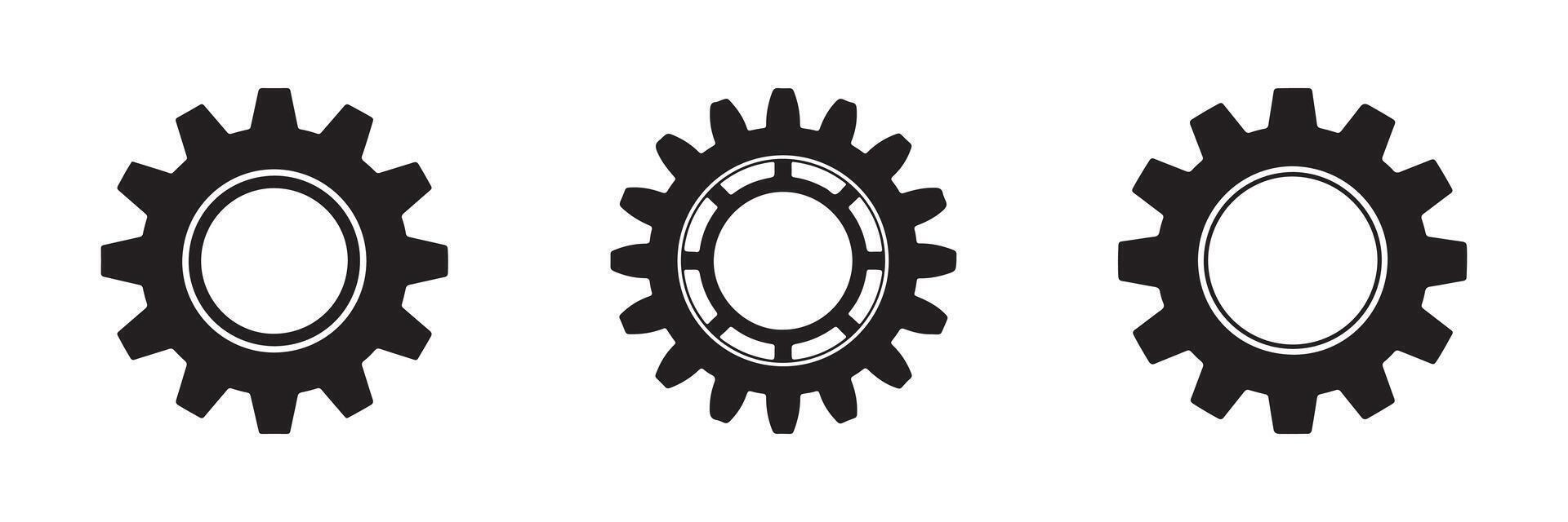 Gear wheel icon set. Simple Gear wheel set. vector