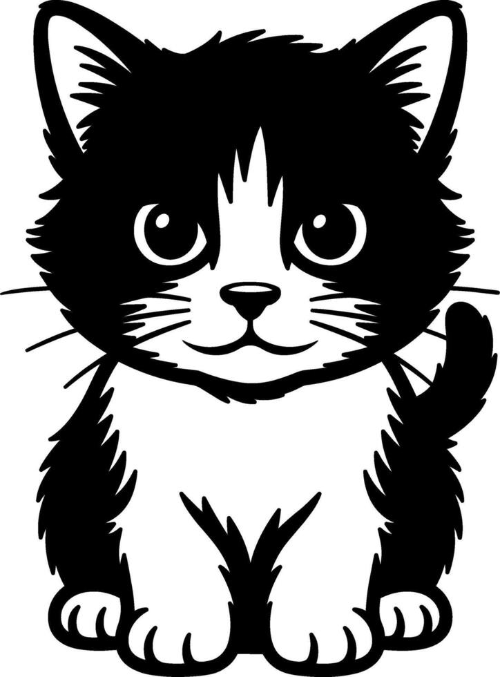 Mischievous Cartoon Kitten Illustration vector
