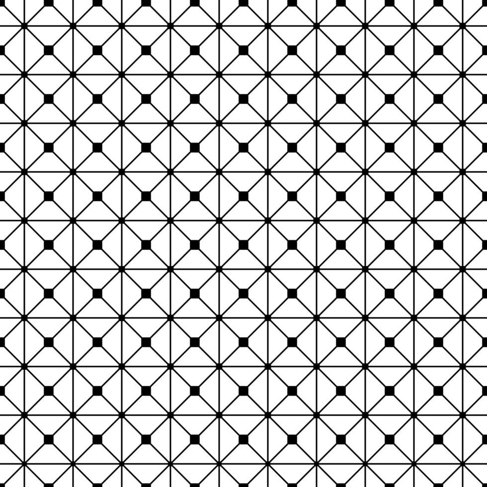 Repeating geometric design of black lines and squares on a white background..eps vector