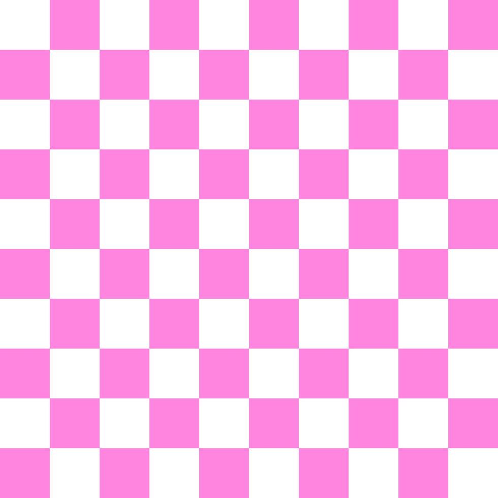 Pink and white checkerboard pattern background. vector