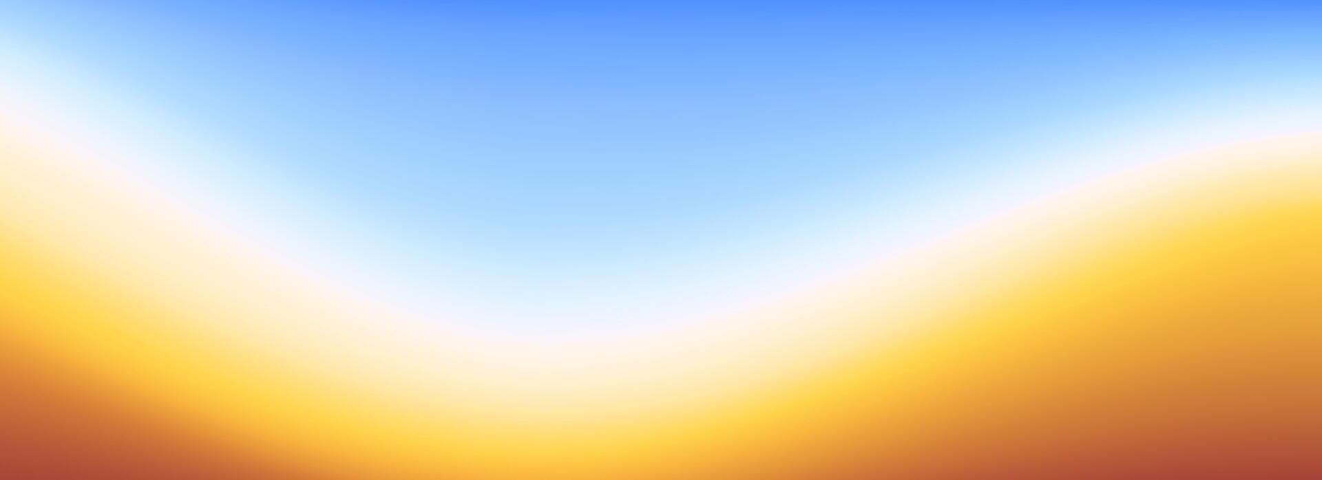 Calm beach gradient background. Abstract ocean coast concept. Smooth wavy seaside backdrop. Blurred pastel light purple and yellow wave wallpaper. Soft summer shore gradient banner vector