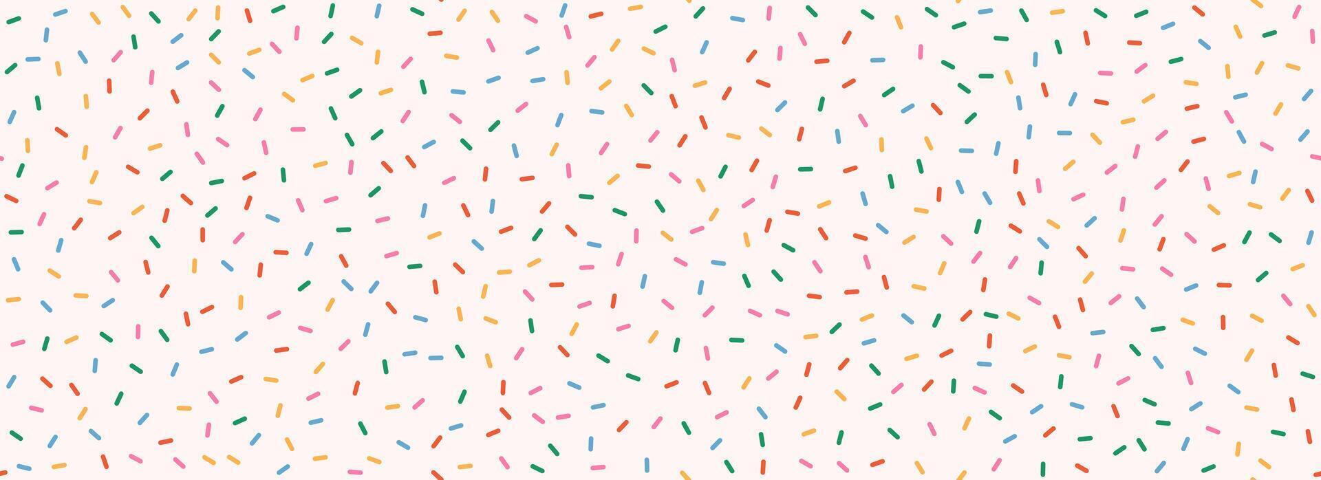 Pink donut sprinkles seamless pattern. Colorful candy cream background. Cake glaze icing overlay for decorative banner, poster, template. Cupcake or ice cream topping texture. vector