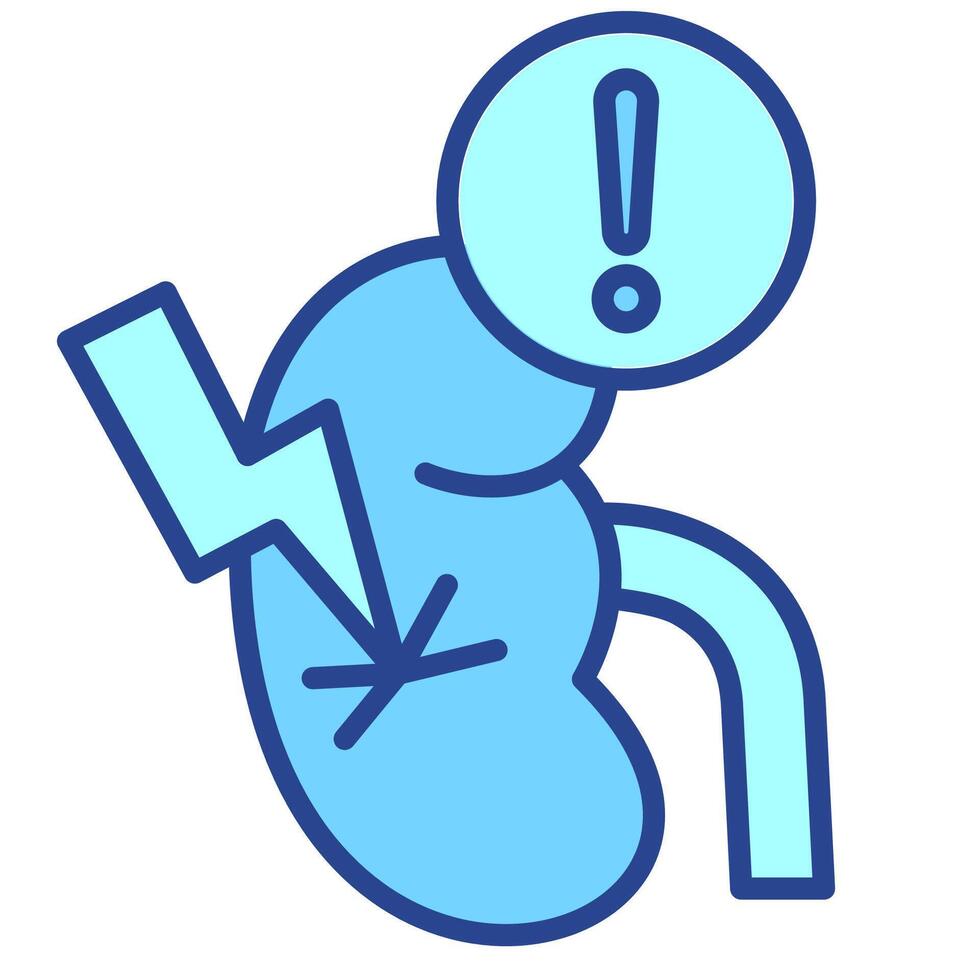 Kidney Failure attack icon vector