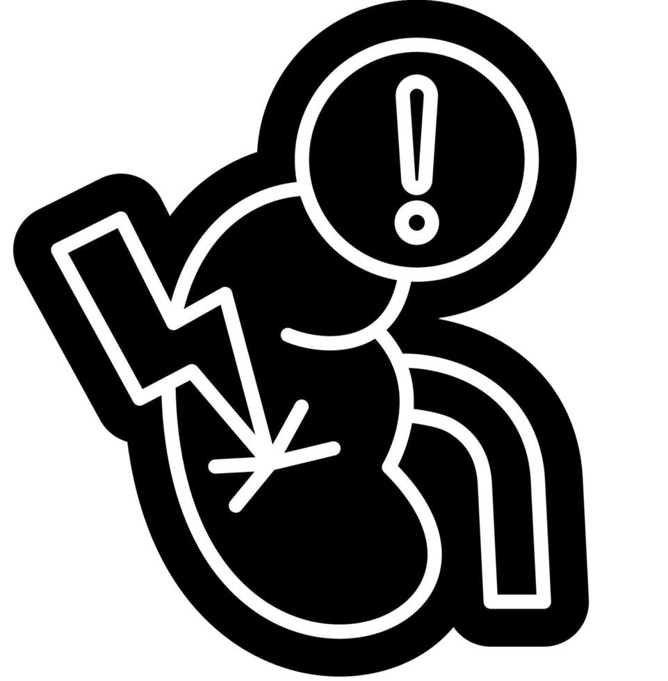 Kidney Failure attack symbol vector