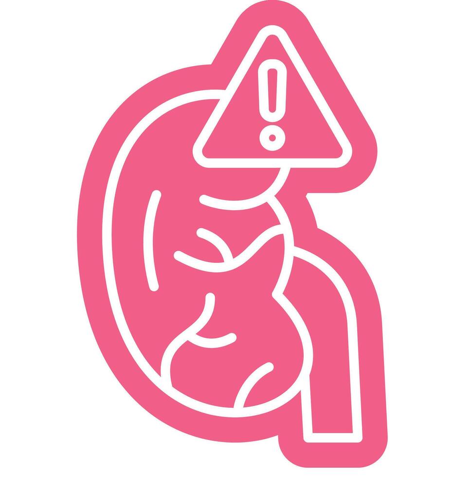 Kidney Failure disease outline colour style vector