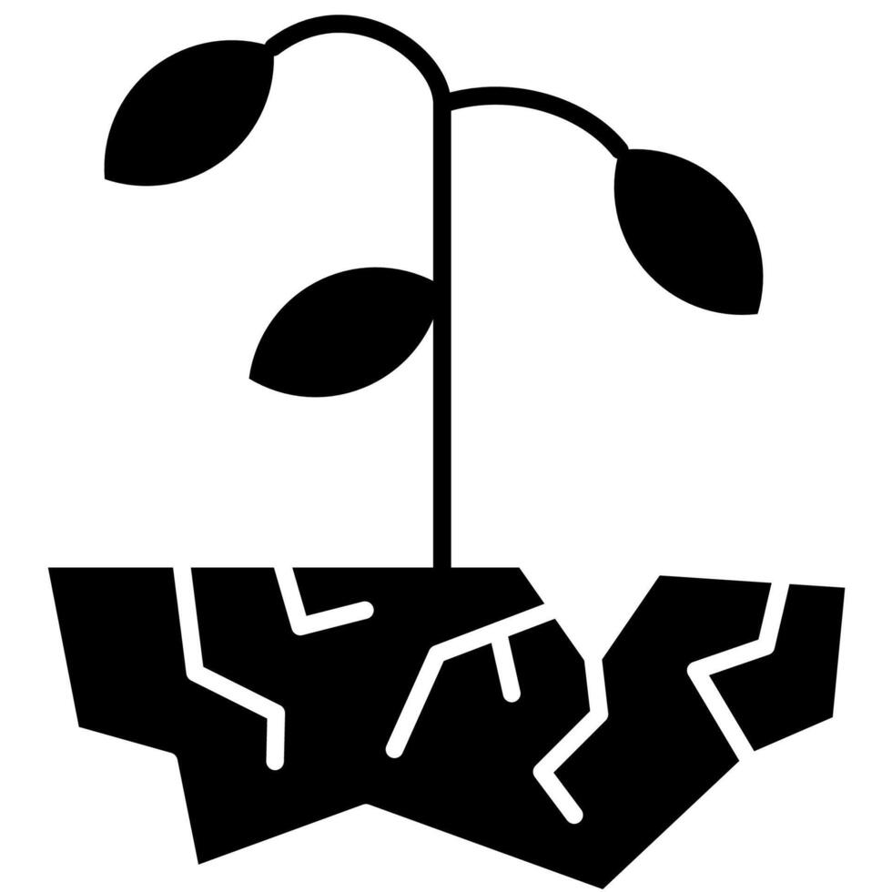 dry tree solid style vector