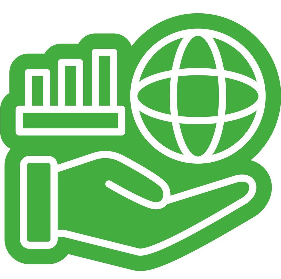 GDP income index outline colour style vector
