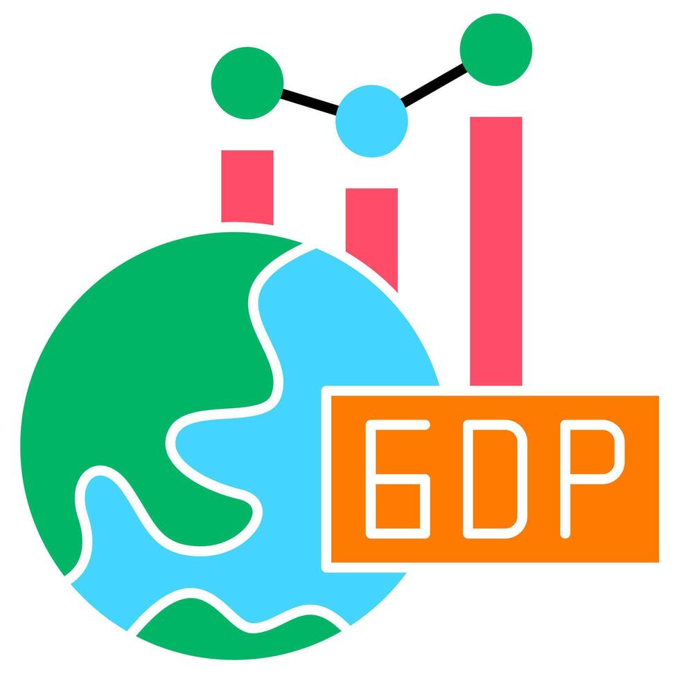 GDP graphic illustration vector