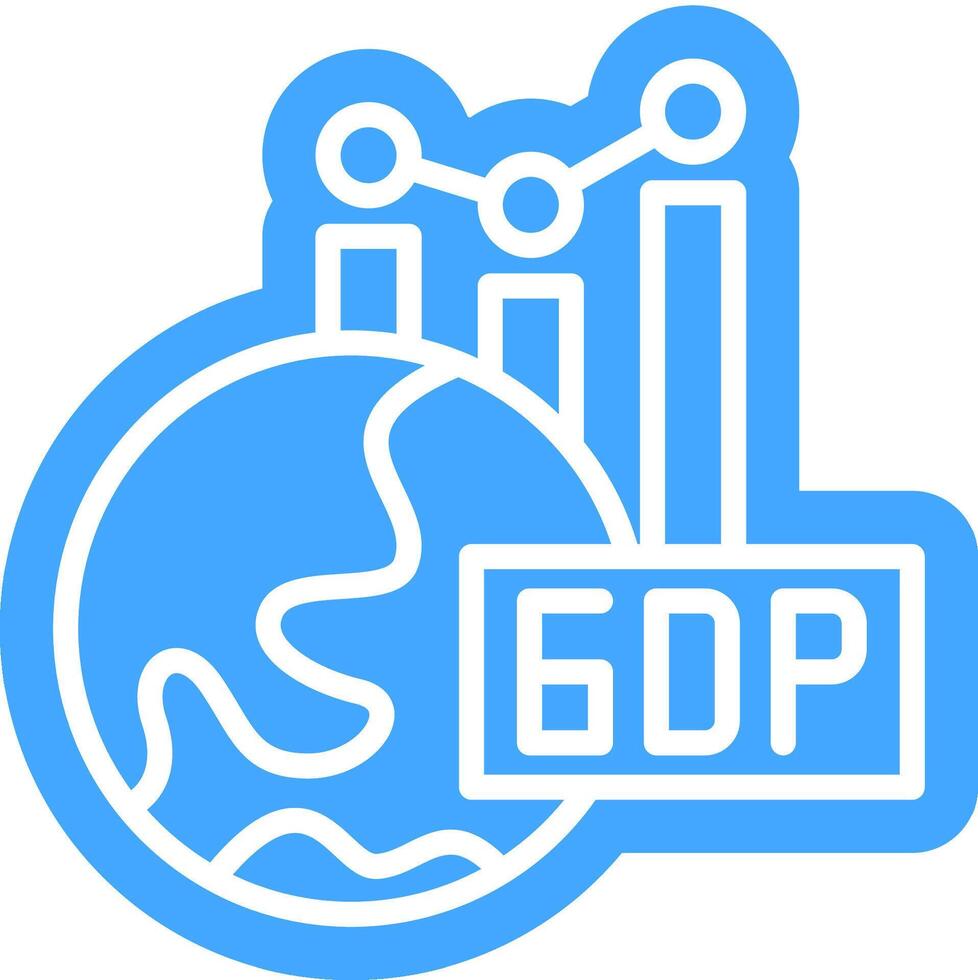 GDP graphic outline colour style vector