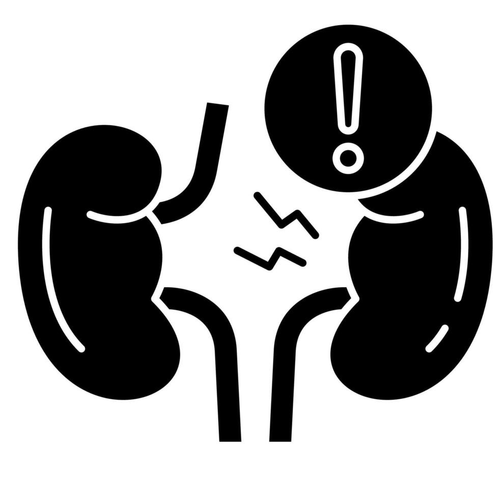 Kidney Failure cancer solid style vector